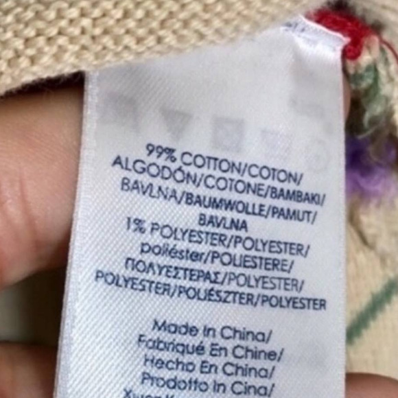 Chaps Women's  Striped Lace Up Multi  Rainbow Sweater Size Small - Picture 9 of 10